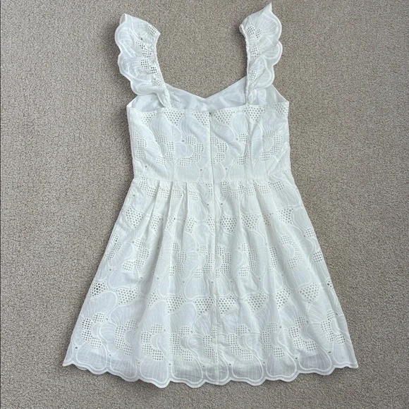 Steve Madden Sierra Floral Eyelet White Mini Dress - Picture 10 of 11